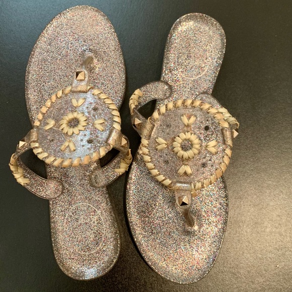 Jack Rogers Sparkle Georgica Jelly Sandal Sz 6